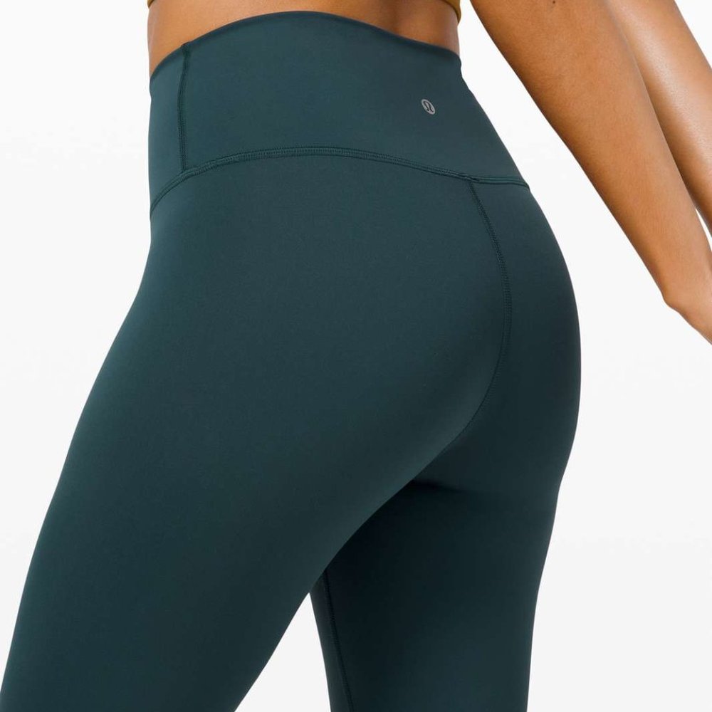 Lululemon Wunder Train HR Crop 21" Legging Size 2 Submarine Turquoise Blue - Picture 2 of 4